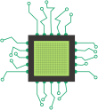 Illustration of a computer chip.